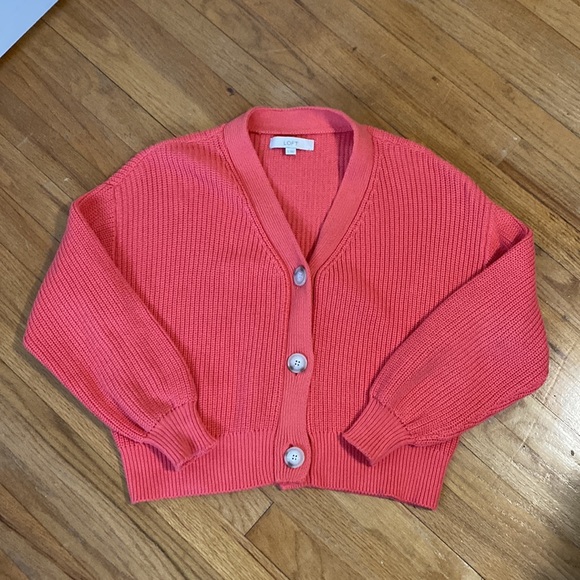 LOFT Cable Knit Cropped Cardigan - Picture 3 of 7